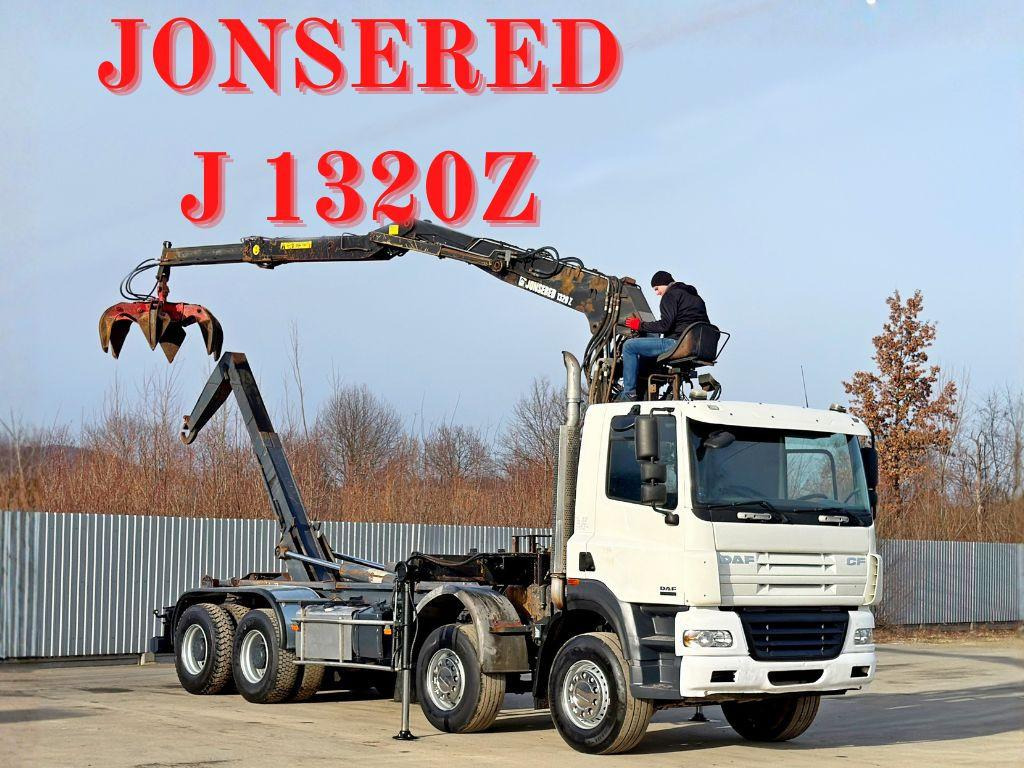 DAF CF 85.430 * ABROLLKIPPER + JONSERED J1320 Z /8x4 - Hook lift truck, Crane truck: picture 1 DAF CF 85.430 * ABROLLKIPPER + JONSERED J1320 Z /8x4 - Hook lift truck, Crane truck: picture 1