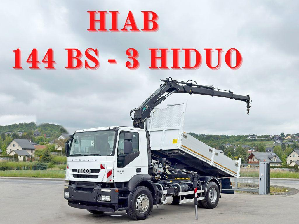 Iveco STRALIS 330 *HIAB 144 BS-3 HIDUO* TOPZUSTAND - Tipper, Crane truck: picture 1 Iveco STRALIS 330 *HIAB 144 BS-3 HIDUO* TOPZUSTAND - Tipper, Crane truck: picture 1