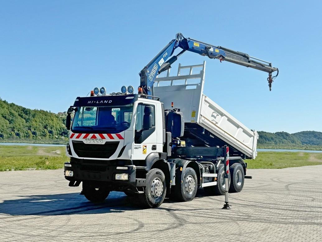 Iveco TRAKKER 450 * FASSI F215A.0.22 + FUNK / 8x4 *TOP - Tipper, Crane truck: picture 2 Iveco TRAKKER 450 * FASSI F215A.0.22 + FUNK / 8x4 *TOP - Tipper, Crane truck: picture 2
