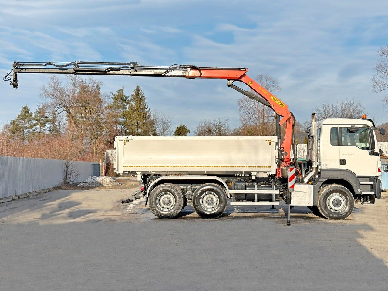 Tipper, Crane truck MAN TGS 26.400 * PALFINGER PK 16001 K + FUNK * 6x4: picture 6