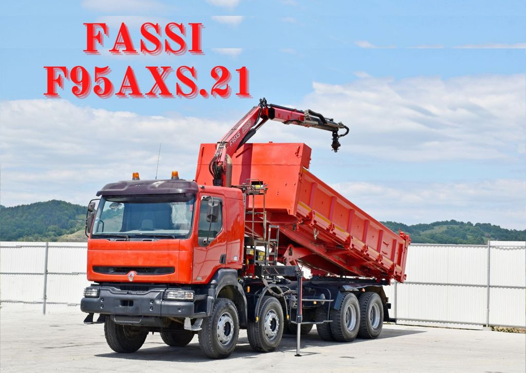 Renault KERAX 420 DCI Kipper 6,30m+FASSI F95AXS.21+FUNK - Crane truck, Tipper: picture 1 Renault KERAX 420 DCI Kipper 6,30m+FASSI F95AXS.21+FUNK - Crane truck, Tipper: picture 1