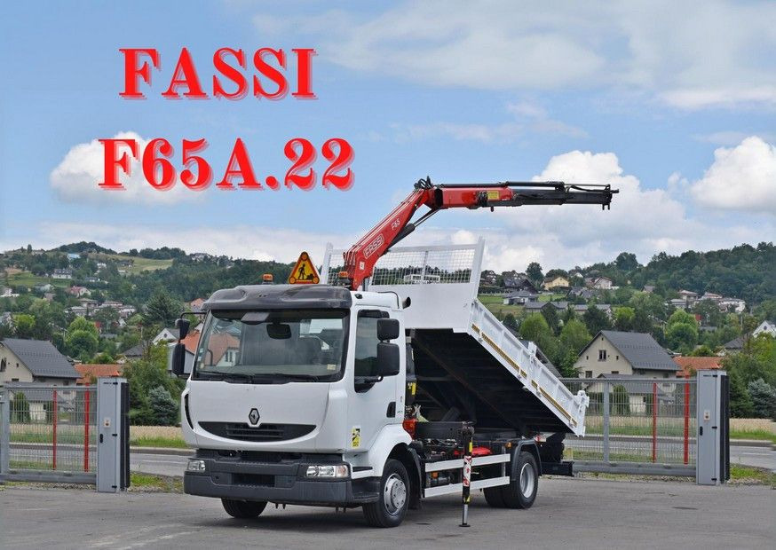 Renault MIDLUM 220 DXI *KIPPER 4,20m *FASSI F65A.22 - Tipper, Crane truck: picture 1 Renault MIDLUM 220 DXI *KIPPER 4,20m *FASSI F65A.22 - Tipper, Crane truck: picture 1
