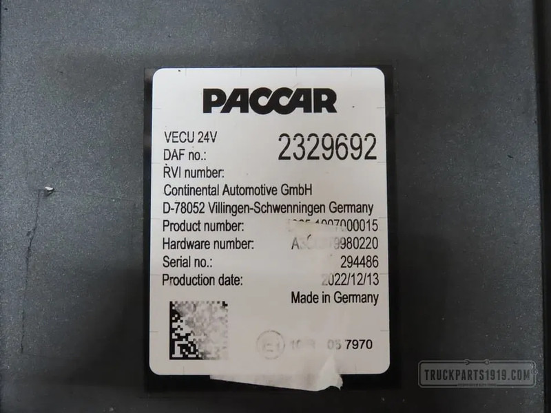 DAF 2329692 VECU Regeleenheid - ECU for Truck: picture 2 DAF 2329692 VECU Regeleenheid - ECU for Truck: picture 2