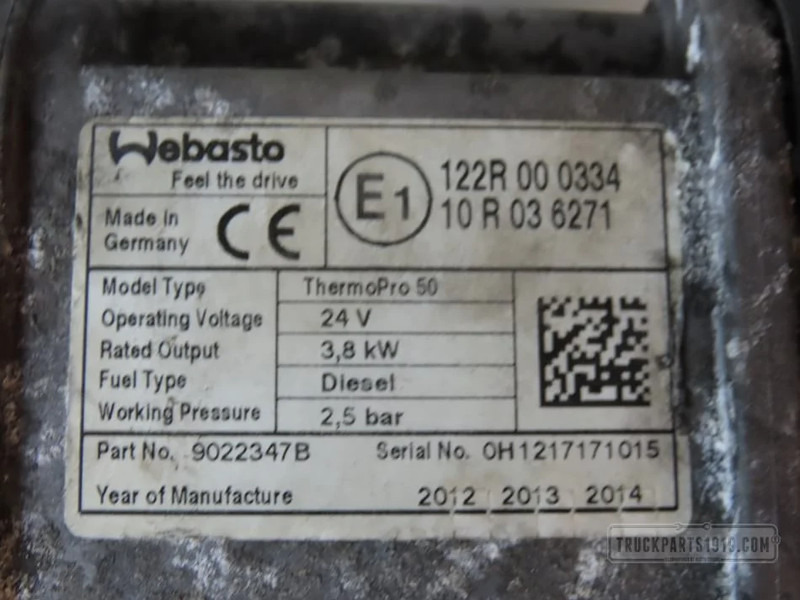 Mercedes-Benz Heating, Ventilation & AC Standkachel MB MP4 - Heating/ Ventilation for Truck: picture 4 Mercedes-Benz Heating, Ventilation & AC Standkachel MB MP4 - Heating/ Ventilation for Truck: picture 4