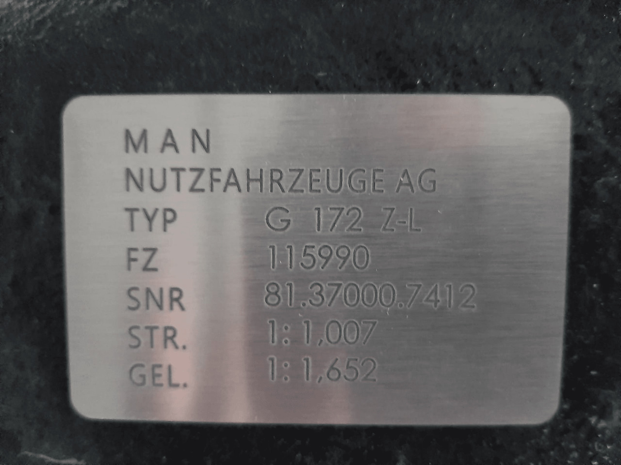 MAN 8x8 8x6 Tussenbak g172Z-L USED - Transmission for Truck: picture 4 MAN 8x8 8x6 Tussenbak g172Z-L USED - Transmission for Truck: picture 4