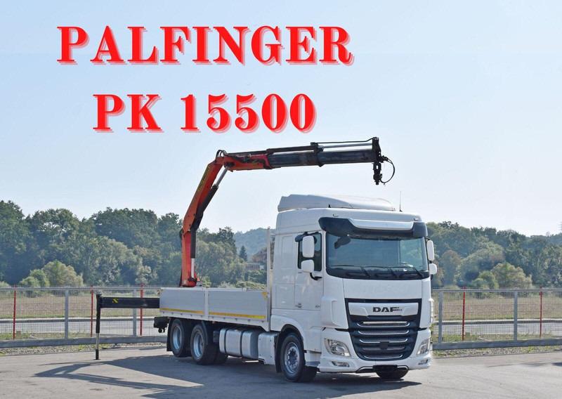 DAF XF 530 Pritsche 6,30 m + PK 15500 * TOPZUSTAND - Dropside/ Flatbed truck, Crane truck: picture 1 DAF XF 530 Pritsche 6,30 m + PK 15500 * TOPZUSTAND - Dropside/ Flatbed truck, Crane truck: picture 1
