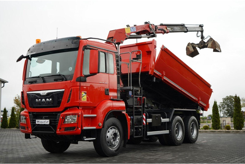 MAN TGS 26.400 / 6x4 / WYWROTKA 2 STRONNA + HDS HMF 1530 K2 / HYDR - Tipper, Crane truck: picture 1 MAN TGS 26.400 / 6x4 / WYWROTKA 2 STRONNA + HDS HMF 1530 K2 / HYDR - Tipper, Crane truck: picture 1