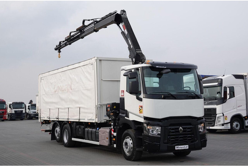 Renault C 380 / 6x2 / SKRZYNIOWY / HDS HIAB 138 B-3 WYSÓW 10,5 M / ROTAT - Curtain side truck: picture 1 Renault C 380 / 6x2 / SKRZYNIOWY / HDS HIAB 138 B-3 WYSÓW 10,5 M / ROTAT - Curtain side truck: picture 1