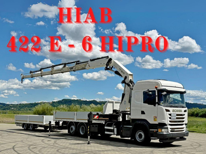 Scania R440 * HIAB 422 E-6 HIPRO + FUNK + Anhänger!*TOP - Dropside/ Flatbed truck, Crane truck: picture 1 Scania R440 * HIAB 422 E-6 HIPRO + FUNK + Anhänger!*TOP - Dropside/ Flatbed truck, Crane truck: picture 1