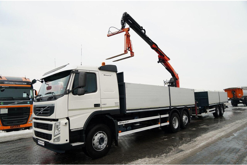 Volvo FM 450 / ZESTAW SKRZYNIOWY / HDS PALFINGER PK 16001-K / ROTATO - Dropside/ Flatbed truck, Crane truck: picture 1 Volvo FM 450 / ZESTAW SKRZYNIOWY / HDS PALFINGER PK 16001-K / ROTATO - Dropside/ Flatbed truck, Crane truck: picture 1
