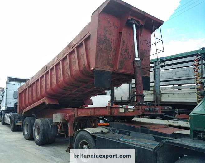 Tipper semi-trailer TRABOSA Twin wheels | on springs suspension: picture 1