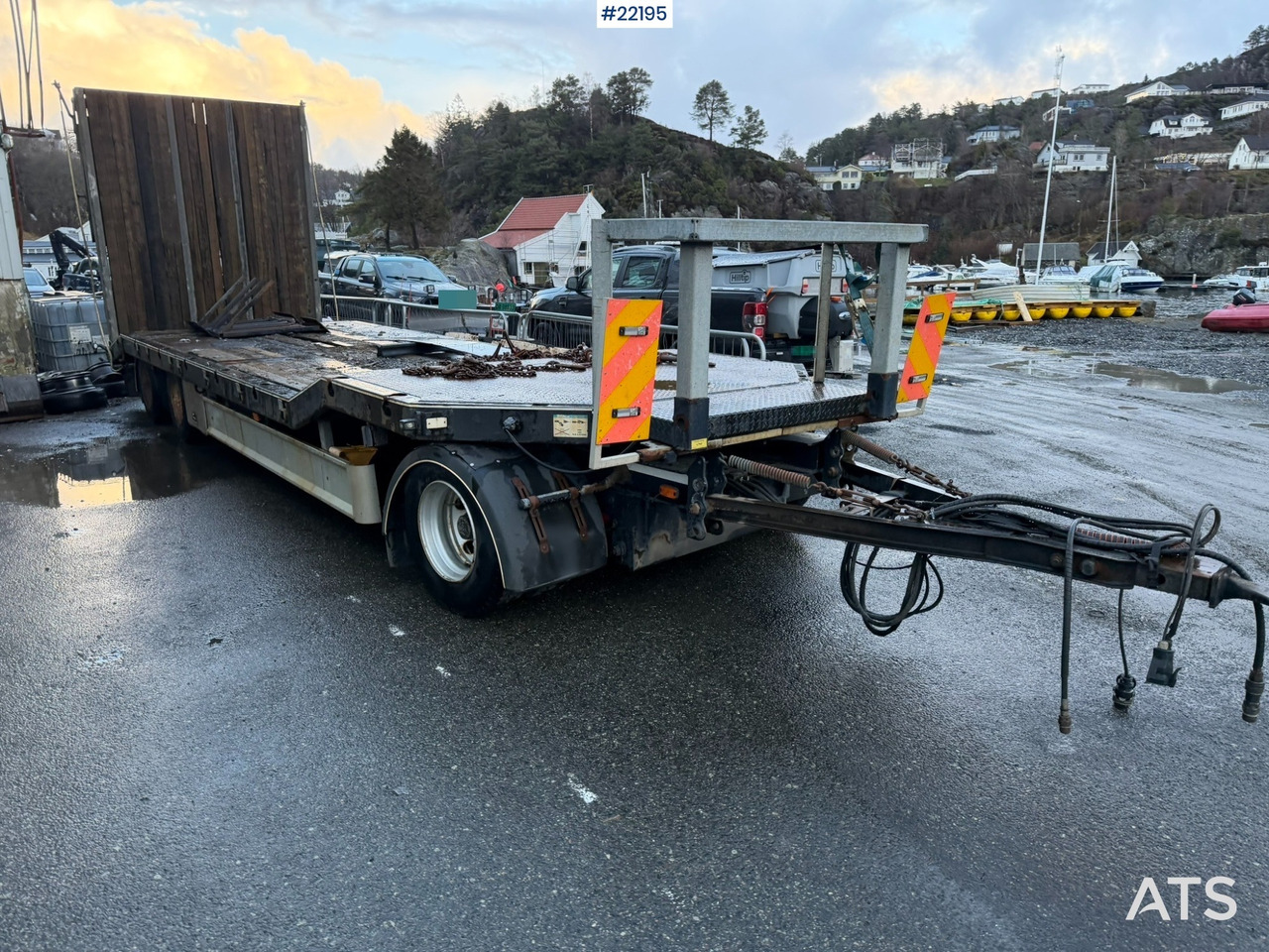 Damm SL-28m 3 akslet maskinslep m/ hydraulisk kjørebro - Low loader trailer: picture 1 Damm SL-28m 3 akslet maskinslep m/ hydraulisk kjørebro - Low loader trailer: picture 1