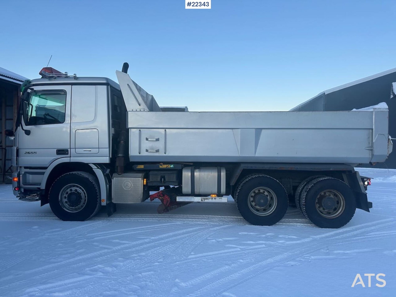 Mercedes Actros 2655K 6x4 brøyterigger tippbil m/ grusrive og underliggende skjær. En eier! SE VIDEO - Tipper: picture 3 Mercedes Actros 2655K 6x4 brøyterigger tippbil m/ grusrive og underliggende skjær. En eier! SE VIDEO - Tipper: picture 3