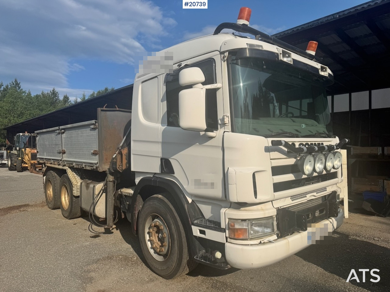 Scania P124 - Dropside/ Flatbed truck, Crane truck: picture 1 Scania P124 - Dropside/ Flatbed truck, Crane truck: picture 1