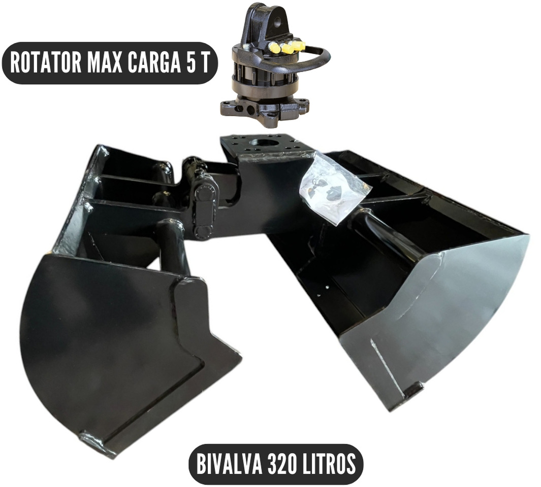 320-Liter Clamshell Bucket with Rotator and Couple OF-B320-RAI - Clamshell bucket for Truck mounted crane: picture 1 320-Liter Clamshell Bucket with Rotator and Couple OF-B320-RAI - Clamshell bucket for Truck mounted crane: picture 1