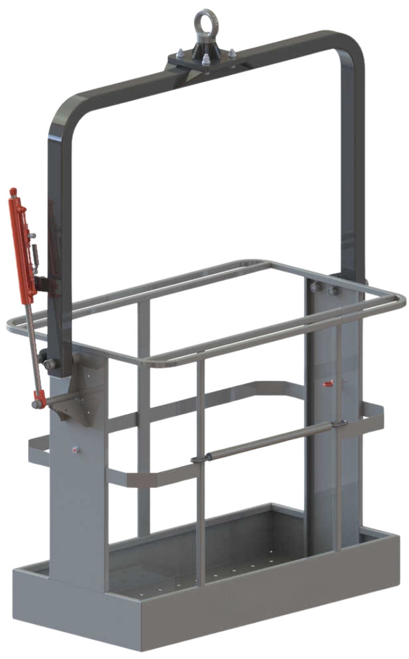 Iron suspended man basket for tower cranes CPT-2H-F - Attachment for Truck mounted crane: picture 1 Iron suspended man basket for tower cranes CPT-2H-F - Attachment for Truck mounted crane: picture 1