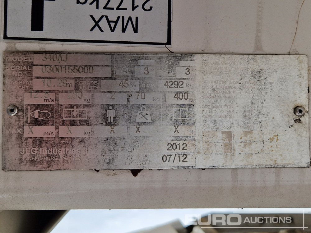 Articulated boom 2012 JLG 340AJ: picture 26 Articulated boom 2012 JLG 340AJ: picture 26