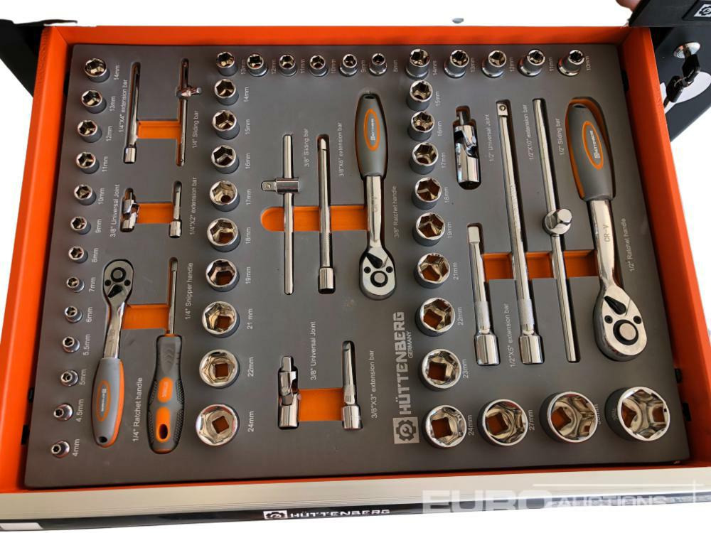 Unused Hüttenberg Tool Trolley, 6 Drawers with Tools - Garage equipment: picture 3 Unused Hüttenberg Tool Trolley, 6 Drawers with Tools - Garage equipment: picture 3