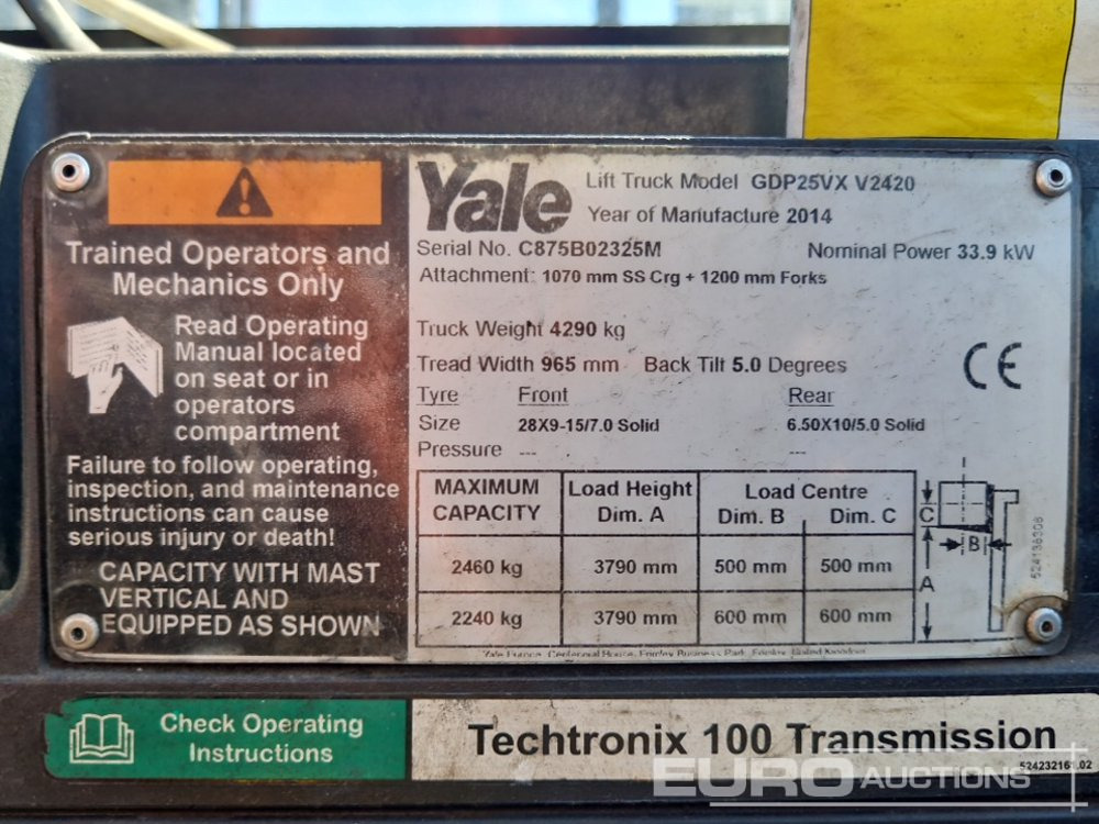 Forklift Yale GLP25VX: picture 26