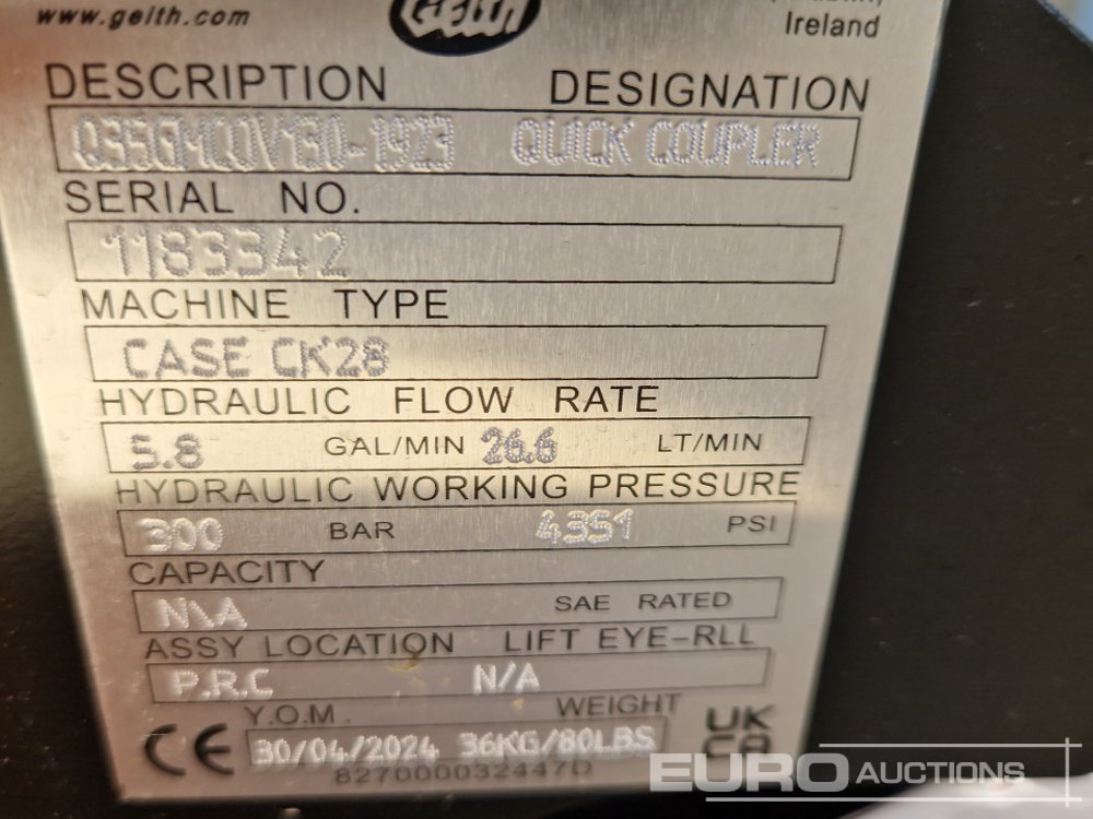 Quick coupler Unused Geith Q35MCOV130-1923: picture 8