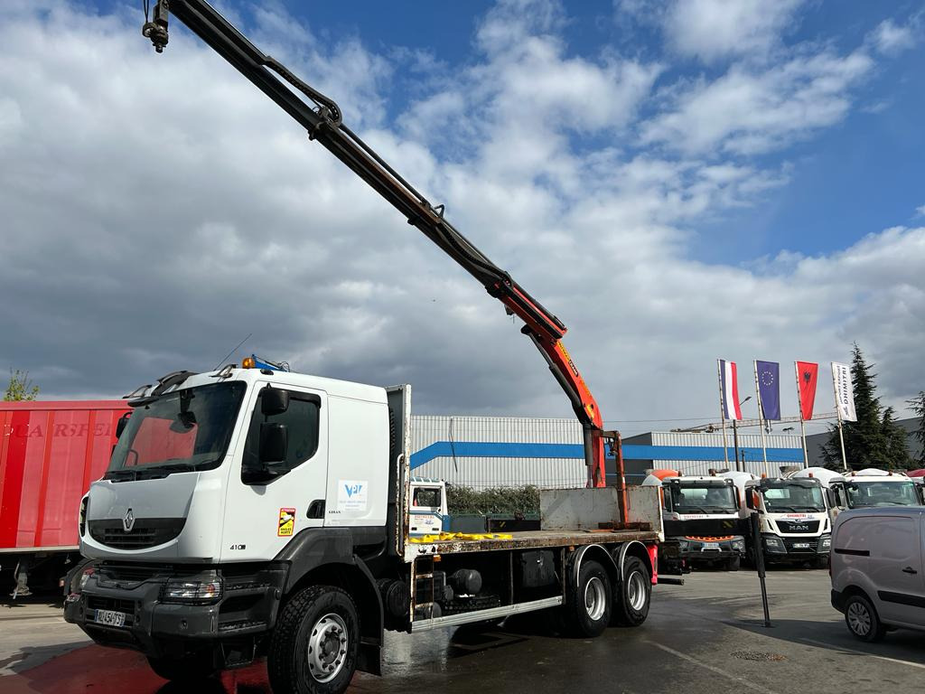 Camion grue Renault 410 AL-454-TS - Dropside/ Flatbed truck, Crane truck: picture 2 Camion grue Renault 410 AL-454-TS - Dropside/ Flatbed truck, Crane truck: picture 2