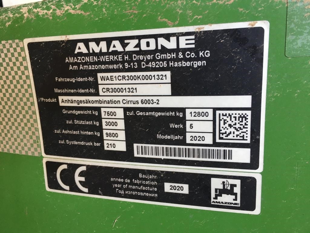 Amazone Cirrus 6003-2 - Seed drill: picture 4 Amazone Cirrus 6003-2 - Seed drill: picture 4