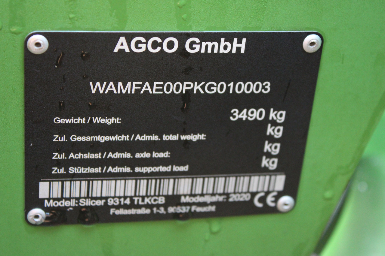 Fendt Slicer 9314 TLKCB - Mower: picture 2 Fendt Slicer 9314 TLKCB - Mower: picture 2