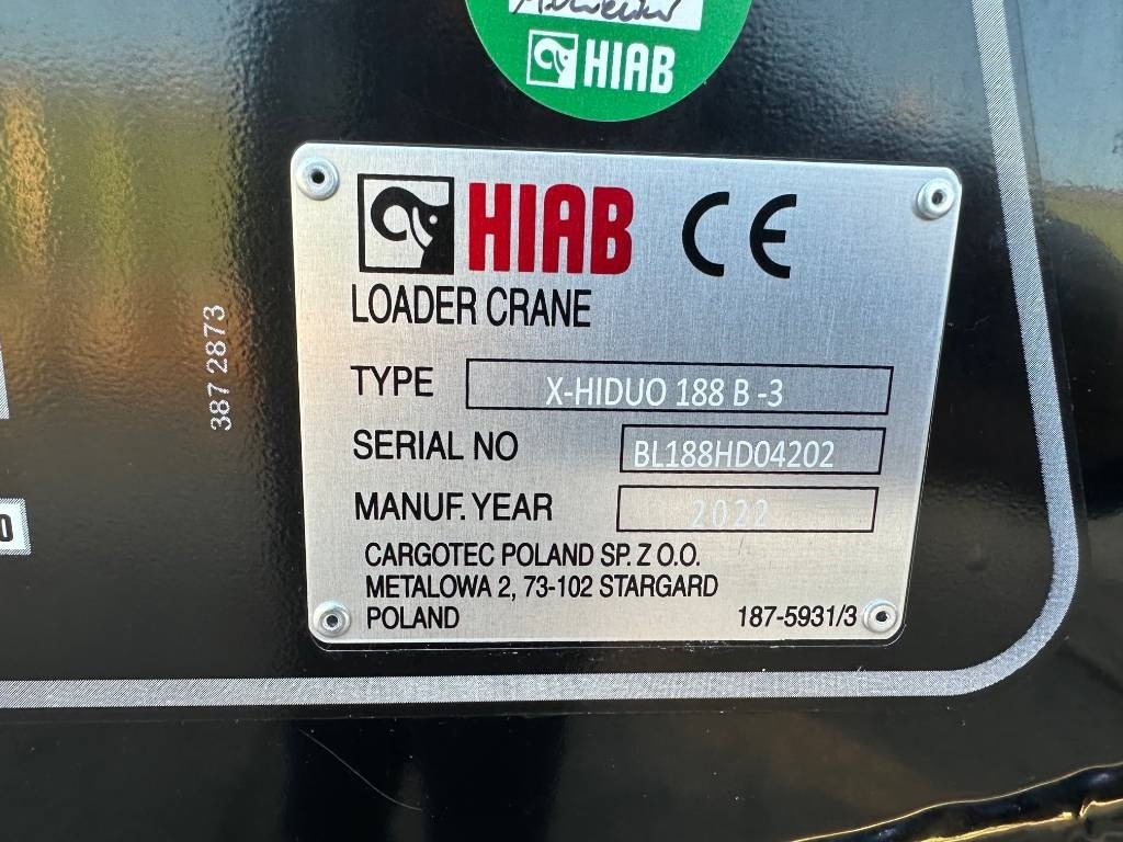 Hiab X-HiDuo 188 B-3 - Truck mounted crane for Truck: picture 4 Hiab X-HiDuo 188 B-3 - Truck mounted crane for Truck: picture 4