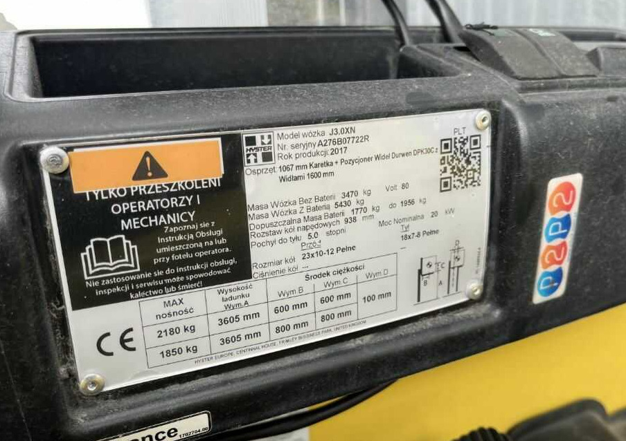 Hyster J3.0XN - Electric forklift: picture 4 Hyster J3.0XN - Electric forklift: picture 4