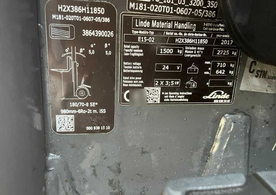Linde E15-02 - Electric forklift: picture 4 Linde E15-02 - Electric forklift: picture 4