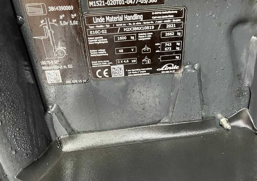 Linde E16C-02 - Electric forklift: picture 4 Linde E16C-02 - Electric forklift: picture 4