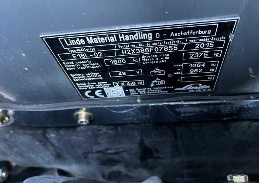 Linde E18L-02 - Electric forklift: picture 4 Linde E18L-02 - Electric forklift: picture 4