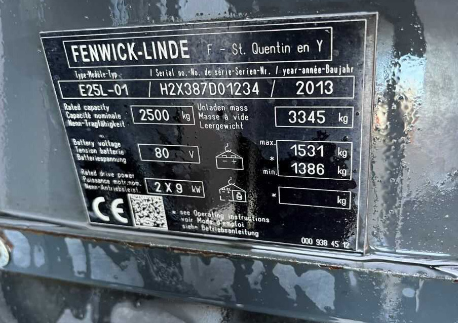 Linde E25L-01 - Electric forklift: picture 4 Linde E25L-01 - Electric forklift: picture 4