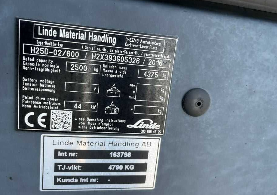 Linde H25D-02/600 - Diesel forklift: picture 4 Linde H25D-02/600 - Diesel forklift: picture 4
