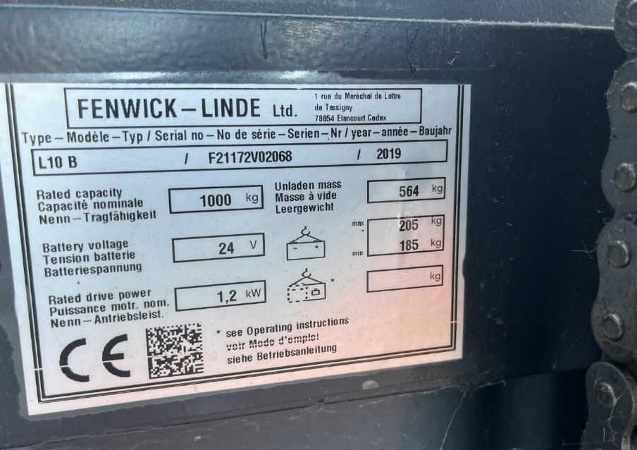 Linde L10B - Stacker: picture 4 Linde L10B - Stacker: picture 4