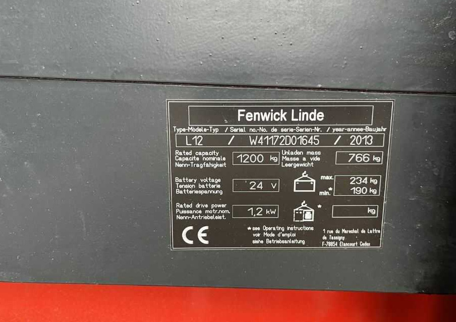 Linde L12 - Stacker: picture 4 Linde L12 - Stacker: picture 4