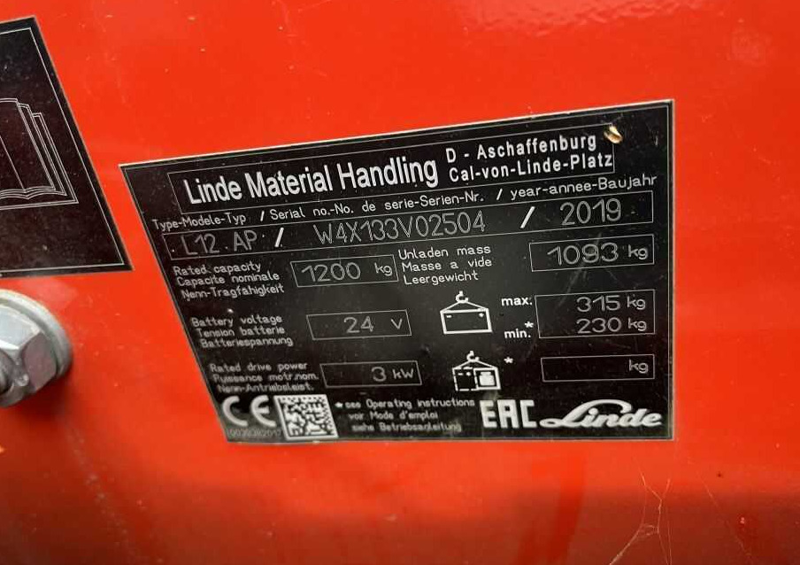 Linde L12AP - Stacker: picture 4 Linde L12AP - Stacker: picture 4