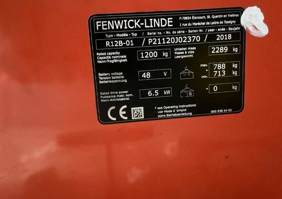 Linde R12B-01 - Reach truck: picture 4 Linde R12B-01 - Reach truck: picture 4