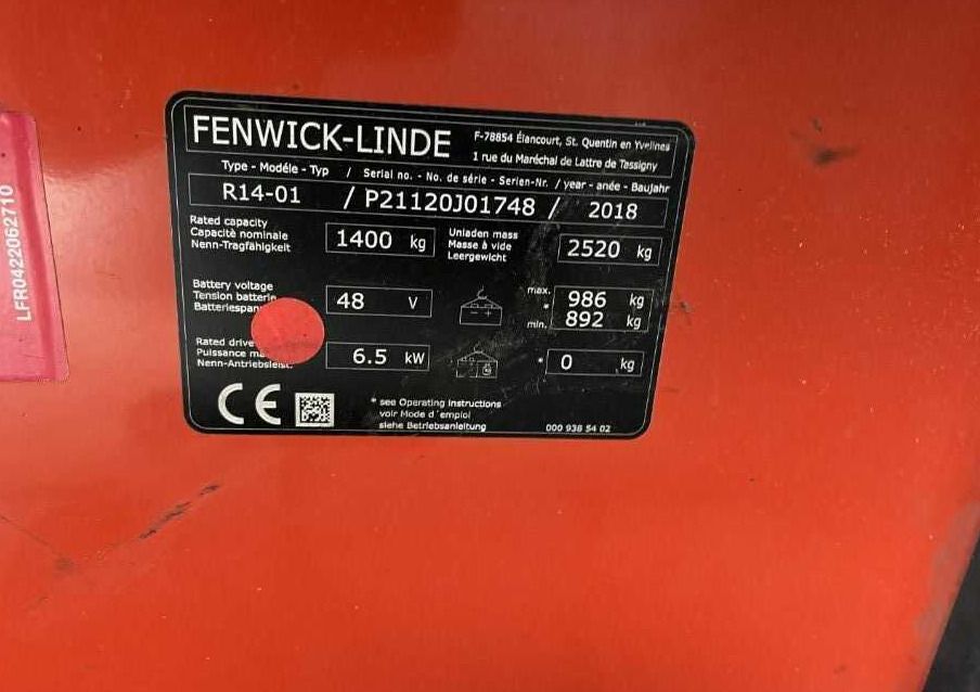Linde R14 - Reach truck: picture 4 Linde R14 - Reach truck: picture 4