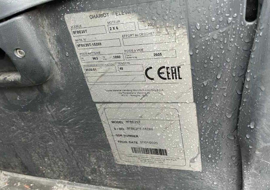 Toyota 8FBE20T - Electric forklift: picture 5 Toyota 8FBE20T - Electric forklift: picture 5