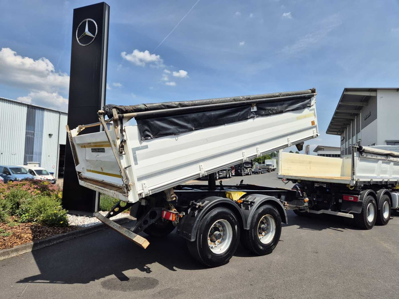 Meiller MZDA D 316 BPW Liftachse 50er Öse Plane - Tipper trailer: picture 1 Meiller MZDA D 316 BPW Liftachse 50er Öse Plane - Tipper trailer: picture 1