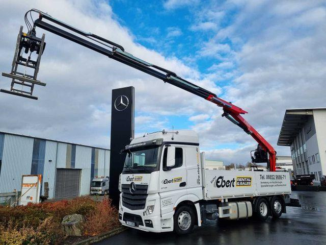 Mercedes-Benz Actros 2745 L 6x2 Baustoffpritsche+Kran Retarder - Dropside/ Flatbed truck: picture 1 Mercedes-Benz Actros 2745 L 6x2 Baustoffpritsche+Kran Retarder - Dropside/ Flatbed truck: picture 1