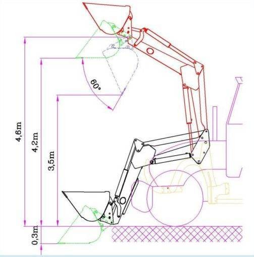 Hydrometal ładowacz czołowy AT-50 - Front loader for tractor: picture 3 Hydrometal ładowacz czołowy AT-50 - Front loader for tractor: picture 3