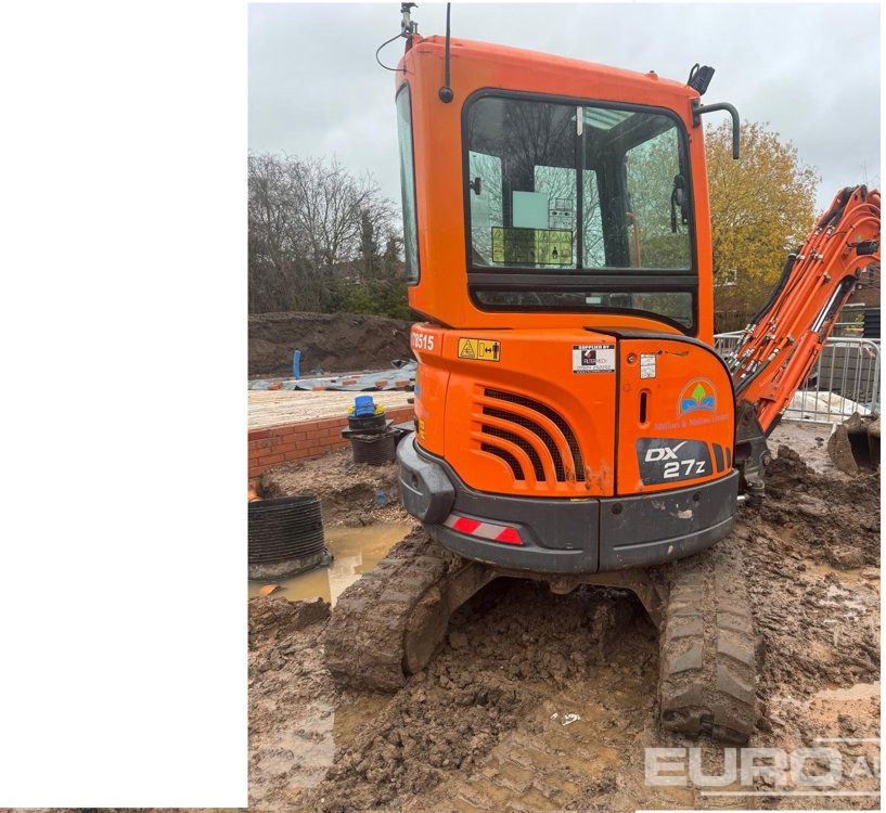 2017 Doosan DX27Z - Mini excavator: picture 5 2017 Doosan DX27Z - Mini excavator: picture 5
