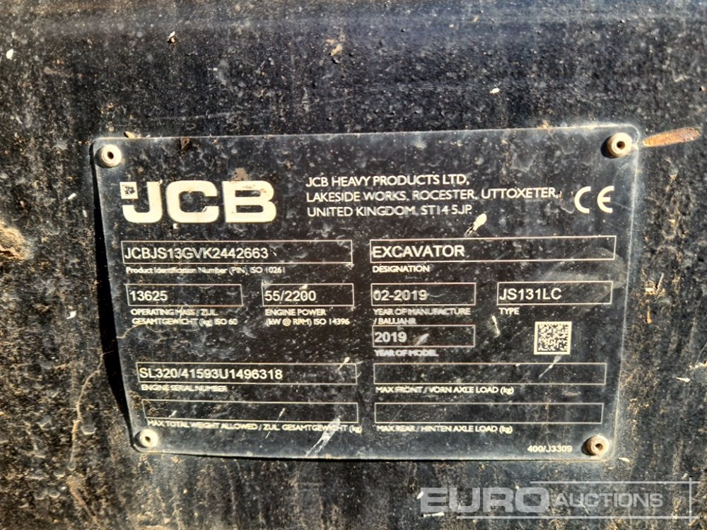 Crawler excavator 2019 JCB JS131LC: picture 49