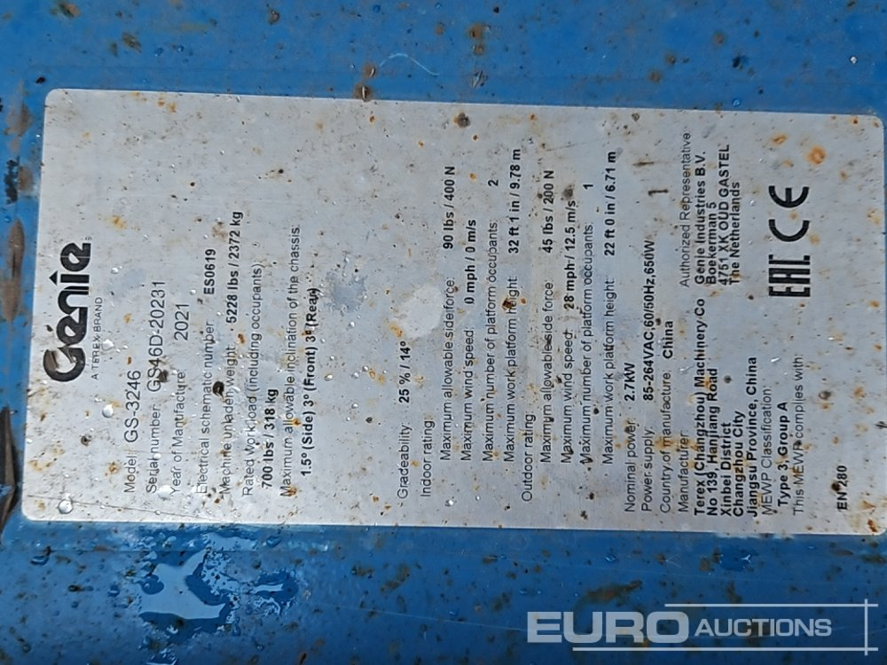 Aerial platform 2021 Genie GS3246: picture 40