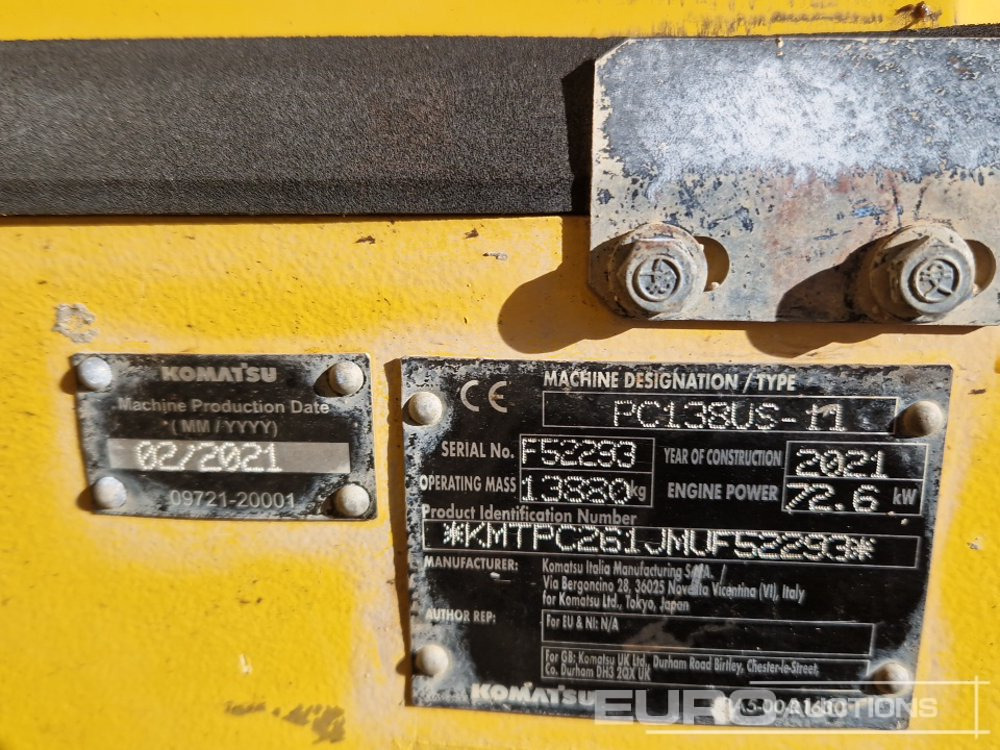 Crawler excavator 2021 Komatsu PC138US-11: picture 48