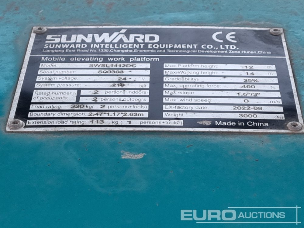 Aerial platform 2022 Sunward SWSL1412DC: picture 45