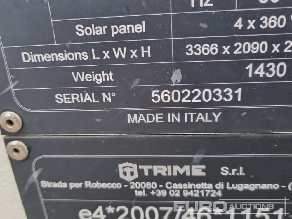 Lighting tower 2022 Trime X-Solar Single Axle Solar Powered LED Lighting Tower: picture 34 Lighting tower 2022 Trime X-Solar Single Axle Solar Powered LED Lighting Tower: picture 34