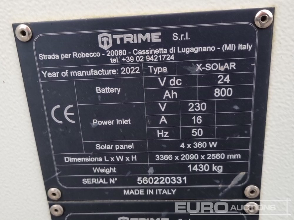 Lighting tower 2022 Trime X-Solar Single Axle Solar Powered LED Lighting Tower: picture 33 Lighting tower 2022 Trime X-Solar Single Axle Solar Powered LED Lighting Tower: picture 33